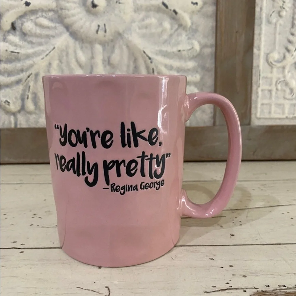 MEAN GIRLS “You’re like really pretty” Regina George dimpled mug Brand new! - Picture 2 of 5